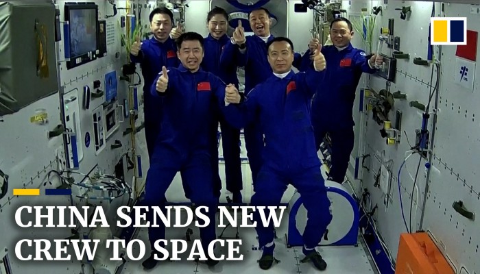 China’s Shenzhou 15 Astronauts Arrive At Tiangong Space Station On ...